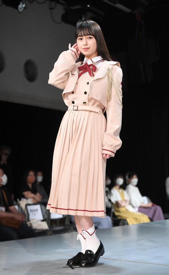 　グランプリを受賞した織田ひまり＝東京・ベルエポック美容専門学校（撮影・金田祐二）