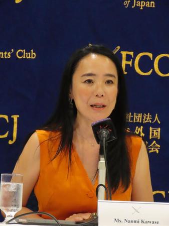 　東京五輪公式映画「東京２０２０オリンピック　ＳＩＤＥ：Ｂ」の記者会見に出席した河瀬直美監督＝都内