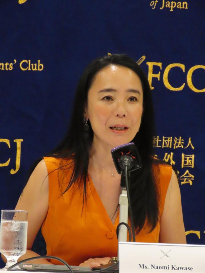 　東京五輪公式映画「東京２０２０オリンピック　ＳＩＤＥ：Ｂ」の記者会見に出席した河瀬直美監督＝都内