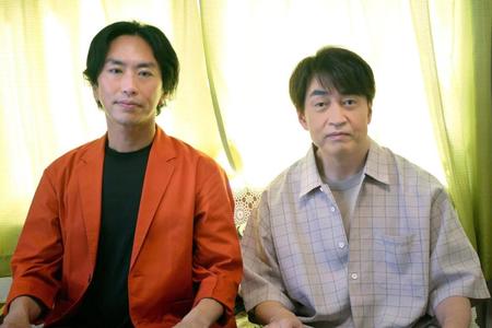 　演技初挑戦の樋口了一（右）と抜てきした古新舜監督