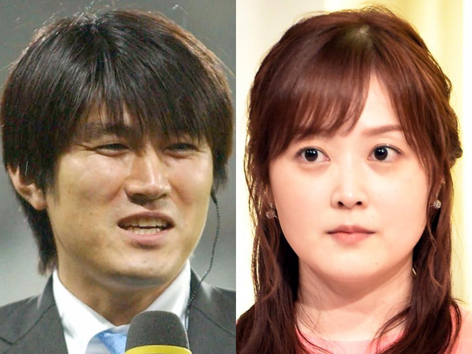 　日テレの藤井貴彦アナ（左）と水卜麻美アナ
