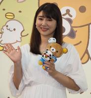 報道内覧会に出席した安めぐみ