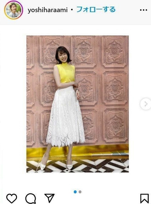　良原安美アナのインスタグラム＠ｙｏｓｈｉｈａｒａａｍｉより