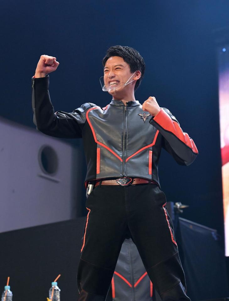 　「ウルトラマンデッカー」の次回予告を生アフレコした松本大輝（撮影・伊藤笙子）