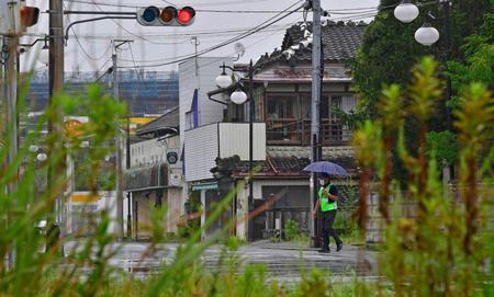 　全町避難が解消された福島県双葉町のＪＲ双葉駅周辺