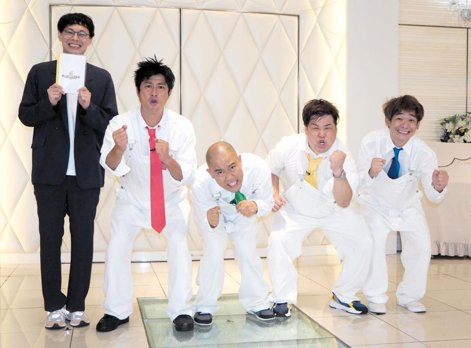 　（左から）ＧＡＧ・ひろゆき、パンサー・尾形貴弘、コロコロチキチキペッパーズ・ナダル、プラス・マイナス・岩橋良昌、銀シャリ・鰻和弘