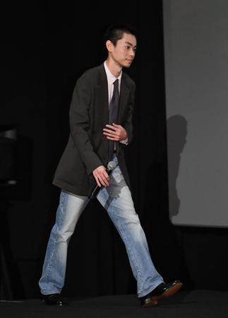 　舞台あいさつに登場した菅田将暉＝東京・ＴＯＨＯシネマズ六本木ヒルズ（撮影・開出牧）