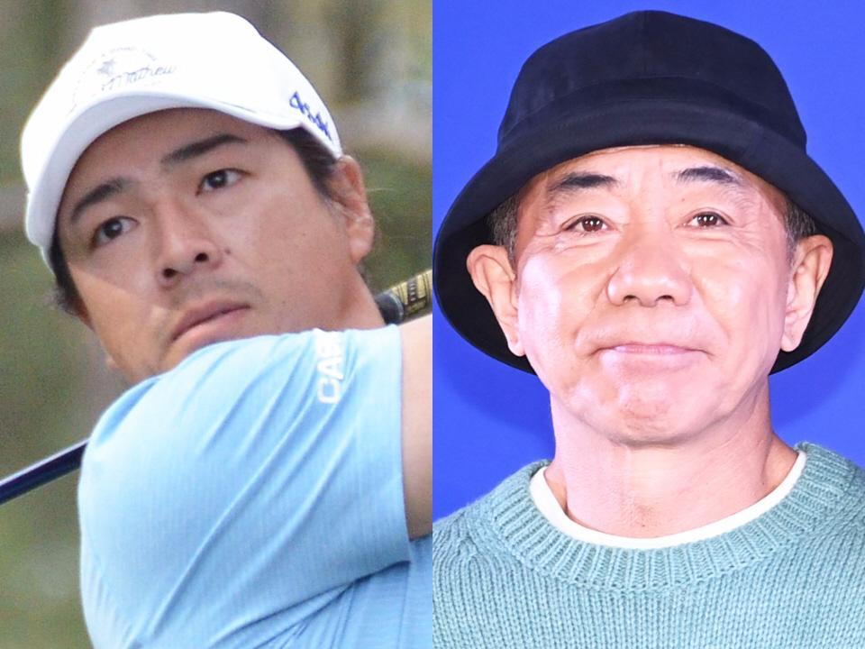 　石川遼（左）と木梨憲武