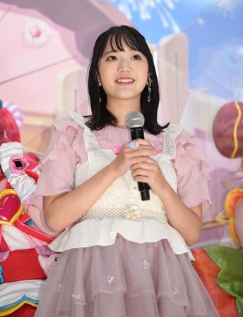 　完成披露イベントで笑顔をふりまく声優の菱川花菜＝東京・丸の内ＴＯＥＩ（撮影・開出牧）