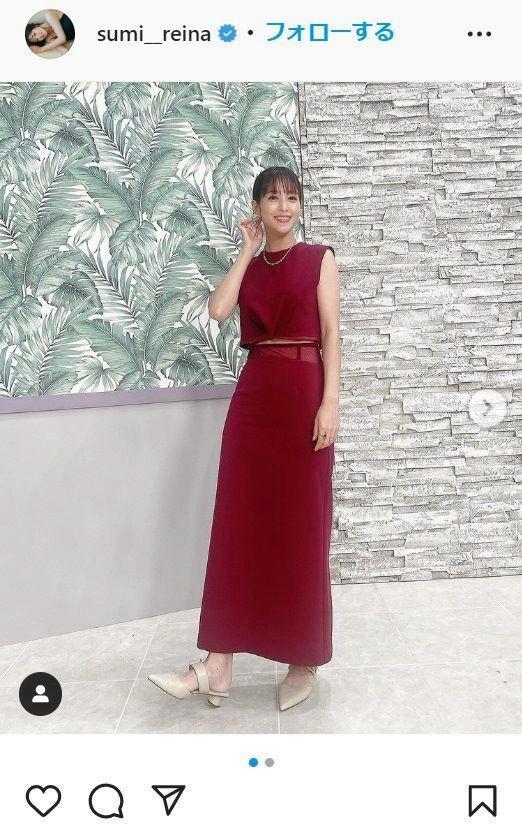 　鷲見玲奈アナのインスタグラム＠ｓｕｍｉ＿ｒｅｉｎａより