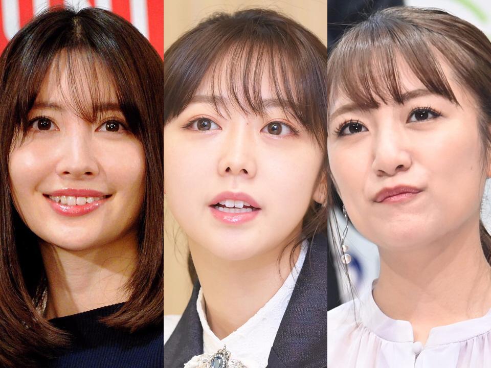 　ノースリーブス（左から小嶋陽菜、峯岸みなみ、高橋みなみ）