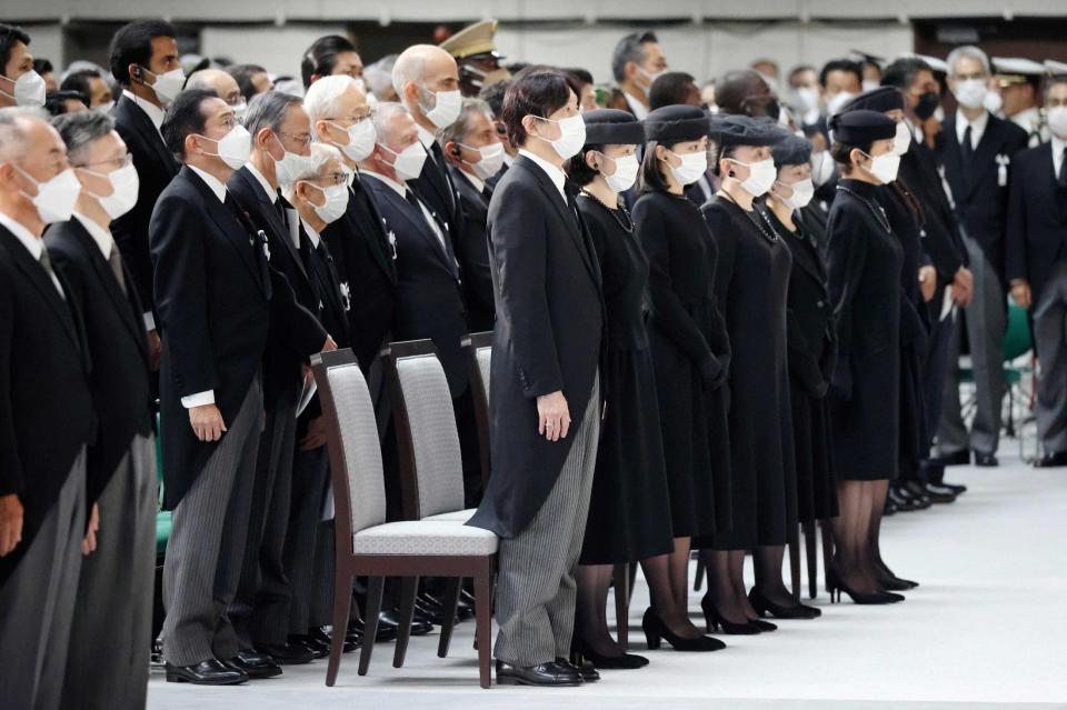 　国葬に参列された秋篠宮ご夫妻ら皇族方（代表撮影）