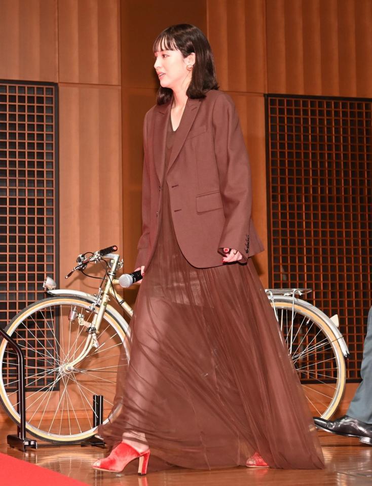 　イベントに登場した清野菜名＝東京・イタリア文化会館（撮影・高石航平）