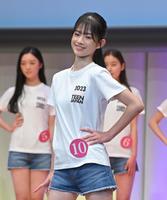 　「２０２３ミス・ティーン・ジャパン」決勝大会に出場した久保千咲さん（撮影・伊藤笙子）