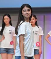 　「２０２３ミス・ティーン・ジャパン」決勝大会に出場したバーン眞寿璃（まーじゅりー）さん（撮影・伊藤笙子）