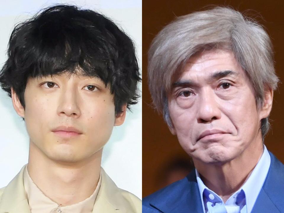 　坂口健太郎（左）と佐藤浩市