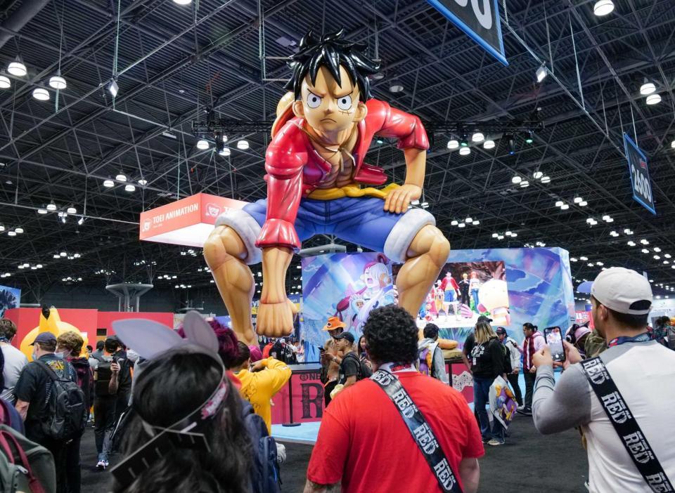 　イベントで展示された巨大ルフィ（Ｃ）尾田栄一郎／２０２２「ワンピース」製作委員会