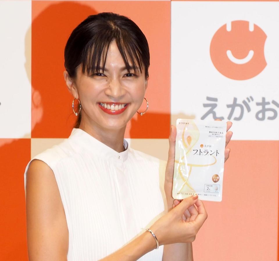 　記者発表会に出席した安田美沙子