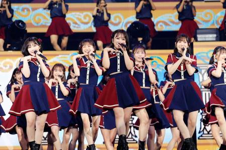 　１１周年記念ライブを行ったＨＫＴ４８＝千葉・幕張メッセ