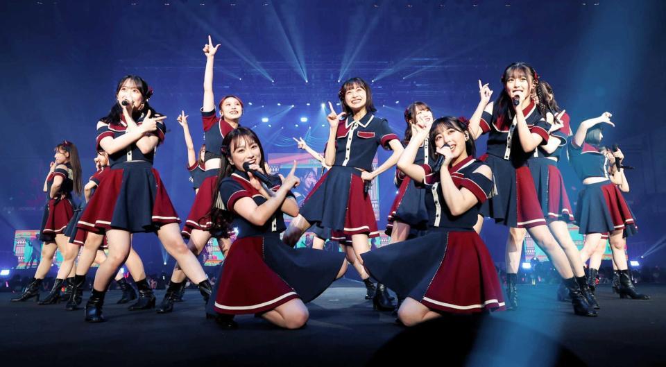 　１１周年記念ライブを行ったＨＫＴ４８
