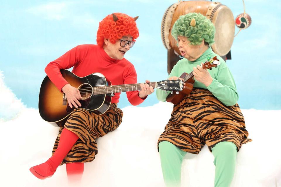 　２０２１年９月、「ドリフに大挑戦スペシャル」で名物コント「雷様」が２３年ぶりに復活（Ｃ）フジテレビ