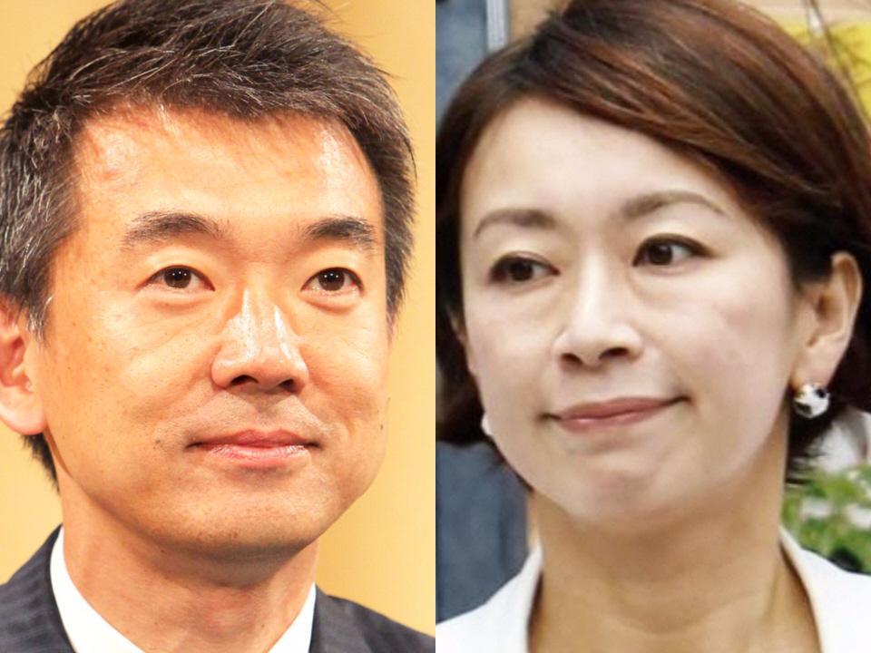 　橋下徹氏＝２０１５年撮影（左）と菅野志桜里氏