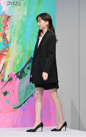 　映画「母性」完成報告会に登場した永野芽郁（撮影・佐々木彰尚）