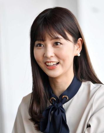 　有働アナへの思いを語る日本テレビ・佐藤梨那アナウンサー（撮影・佐々木彰尚）　