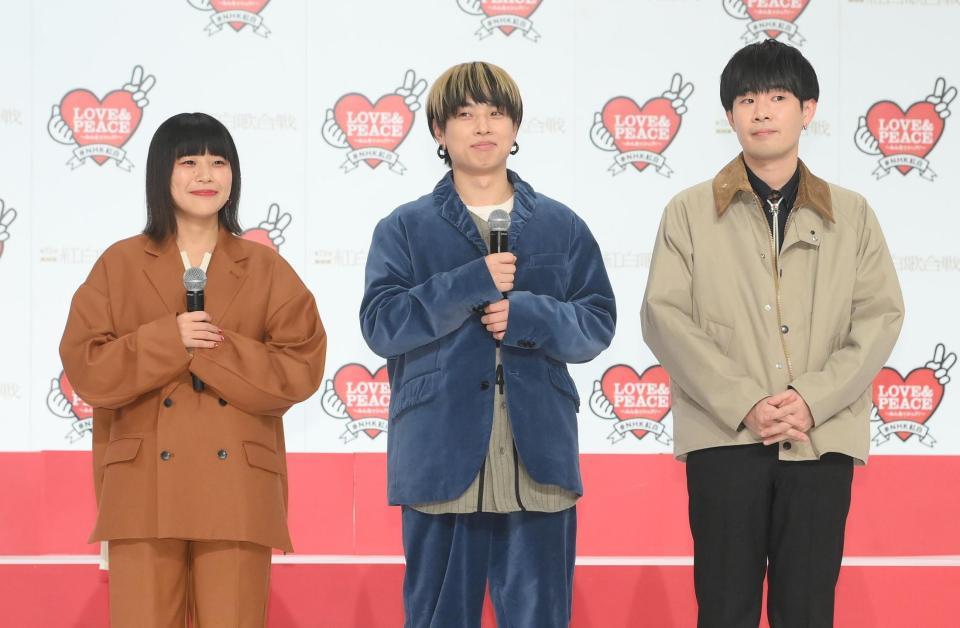 　第７３回紅白歌合戦に出場するＳａｕｃｙ　Ｄｏｇ（撮影・堀内翔）