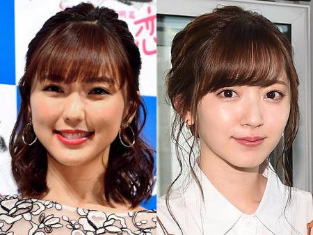 　真野恵里菜（左）と鈴木愛理