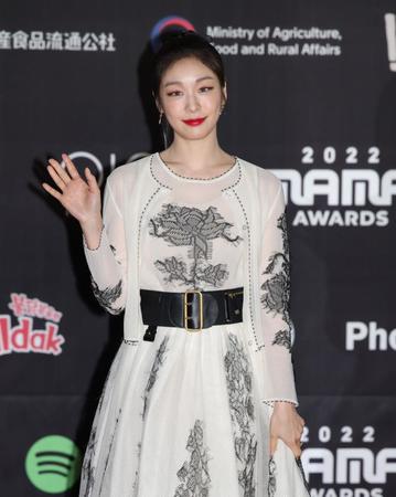 　レッドカーペットに登場したキム・ヨナさん（撮影・坂部計介）