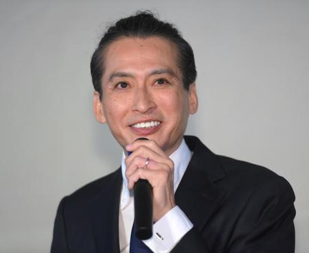 　東京都北区長選に向けて抱負を語る大沢樹生（撮影・堀内翔）