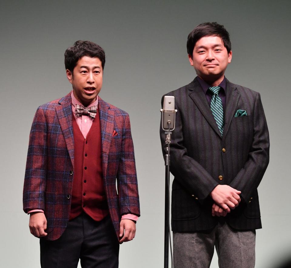 　観客を笑わせるウエストランド（撮影・佐々木彰尚）