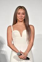 　映画「仮面ライダーギーツ×リバイス　ＭＯＶＩＥ　バトルロワイヤル」の公開記念舞台あいさつに登場した倖田來未（撮影・佐々木彰尚）