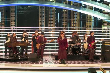 　リハーサルを行う緑黄色社会（ＮＨＫ提供）