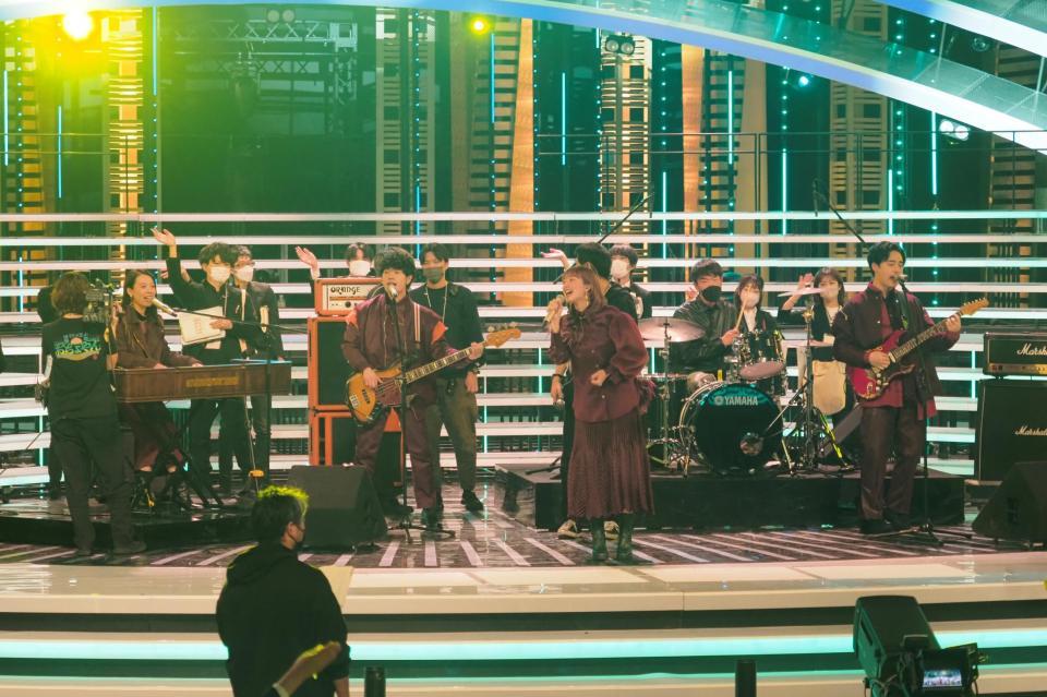 　リハーサルを行う緑黄色社会（ＮＨＫ提供）