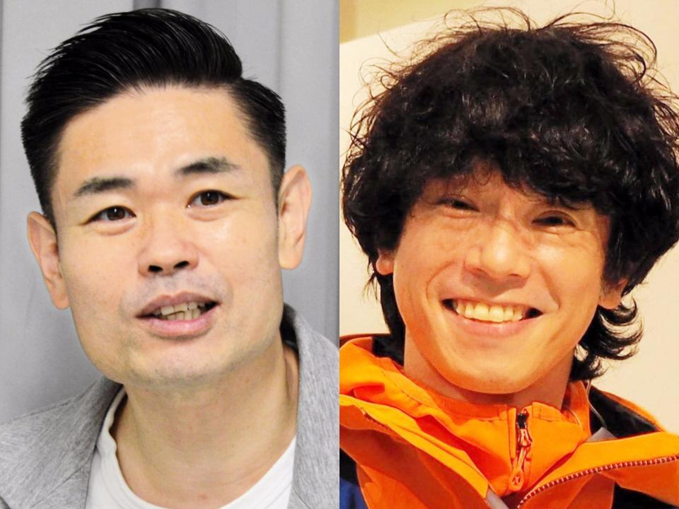 　品川庄司の品川祐（左）と庄司智春