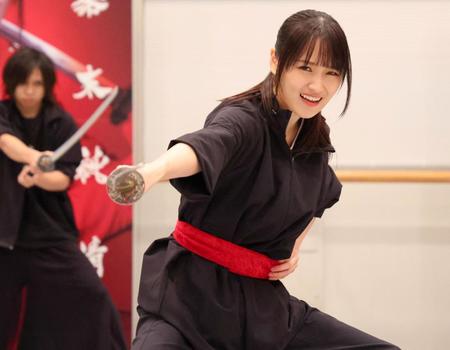 　新撰組・沖田総司を熱演する菅井友香（撮影・吉澤敬太）