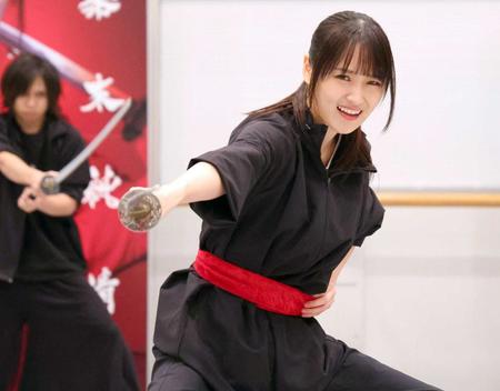 　沖田総司を熱演する菅井友香（撮影・吉澤敬太）