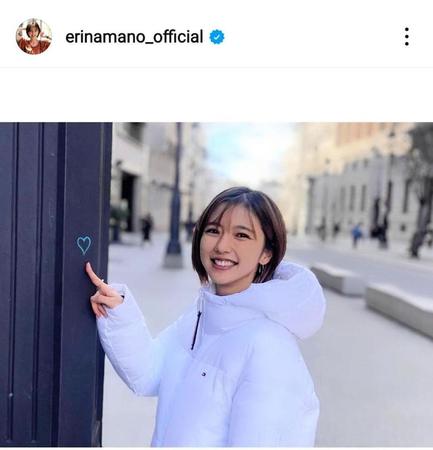 　真野恵里菜のインスタグラム（ｅｒｉｎａｍａｎｏ＿ｏｆｆｉｃｉａｌ）から