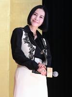 　初日舞台あいさつに登場した中谷美紀（撮影・堀内翔）