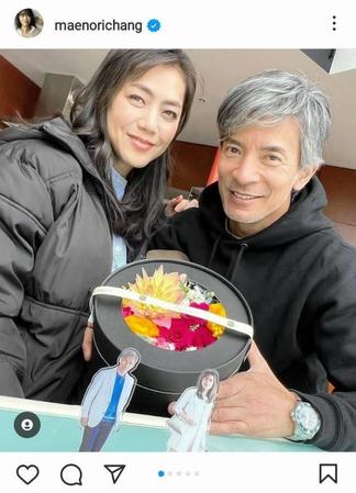 　前田典子のインスタグラム＠ｍａｅｎｏｒｉｃｈａｎｇより