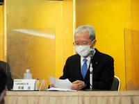 １月31日の映連新年記者発表会で、昨年の業績を発表した手塚治社長＝都内