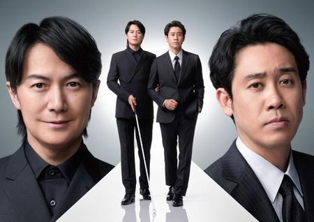 　ドラマ「ラストマン－全盲の捜査官－」で共演する福山雅治（左）と大泉洋