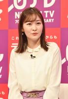 　会見に登場した日テレ・岩田絵里奈アナ（撮影・佐々木彰尚）