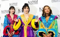 　「ＫＡＮＳＡＩ　ＣＯＬＬＥＣＴＩＯＮ　２０２３　Ｓ／Ｓ」に出演した（左から）岡田紗佳、熊田曜子、白波瀬海来