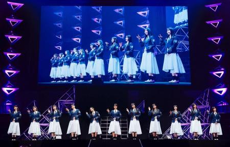 　「おもてなし会」を行った櫻坂46・３期生©上山陽介