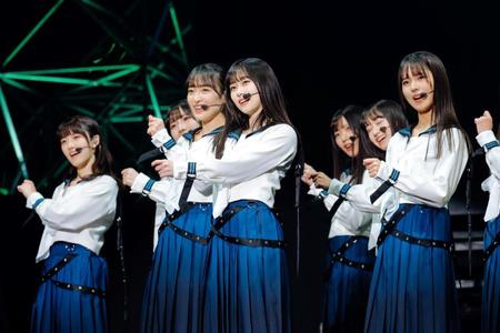 　「おもてなし会」を行った櫻坂46の３期生　©上山陽介