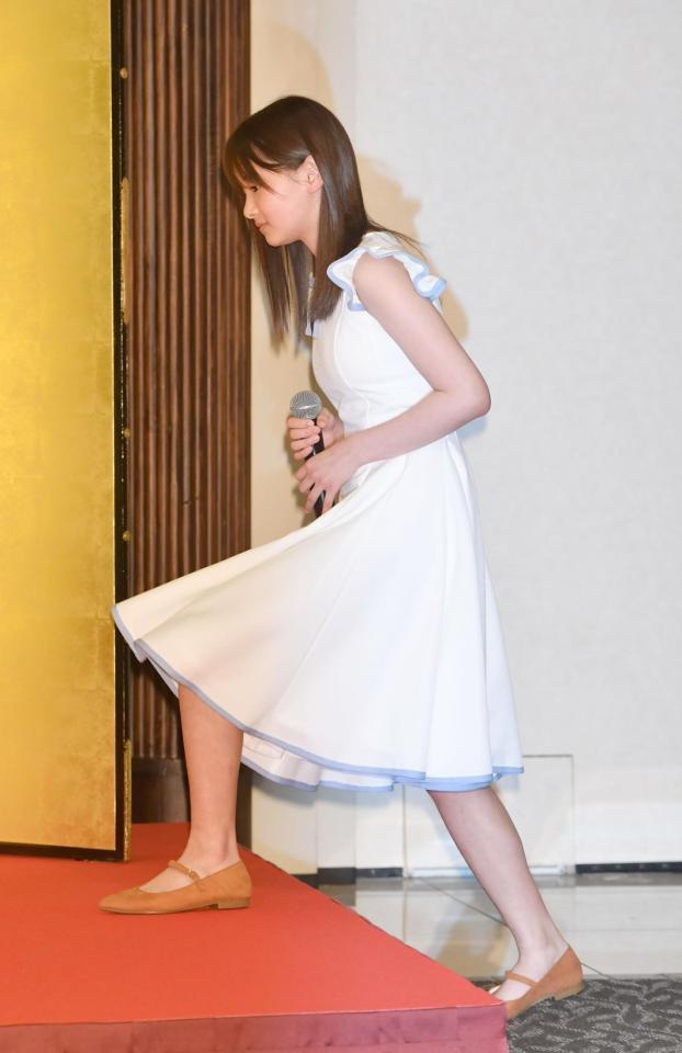 　ホリプロタレントスカウトキャラバングランプリのお披露目会に登場した小田愛結（撮影・佐々木彰尚）