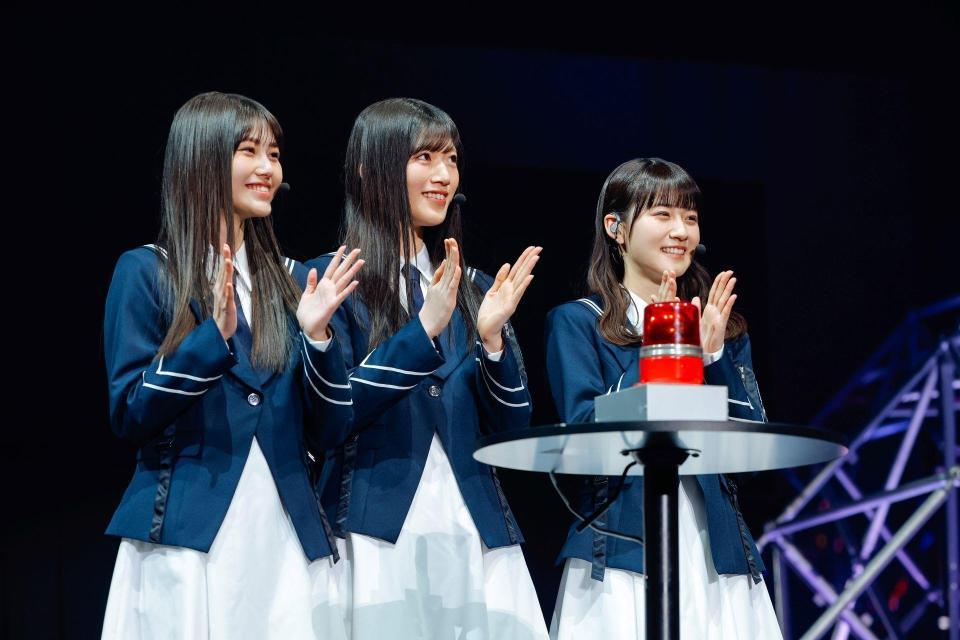 　「おもてなし会」を行った櫻坂46の３期生　©上山陽介